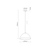 Lampa Wisząca FARO Czarny Metalowy Klosz 1xE27 34cm