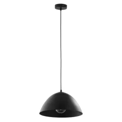 Lampa Wisząca FARO Czarny Metalowy Klosz 1xE27 34cm