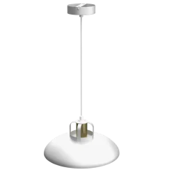 Lampa Wisząca FELIX Biały Złoty Metalowy Klosz 1xE27 29cm