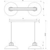 Lampa Wisząca FELIX Zielony Złoty Metalowe Klosze 2xE27 75x90cm