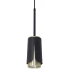 Lampa Wisząca FLOWER Czarny Złoty 1xGU10 7cm