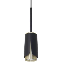 Lampa Wisząca FLOWER Czarny Złoty 1xGU10 7cm