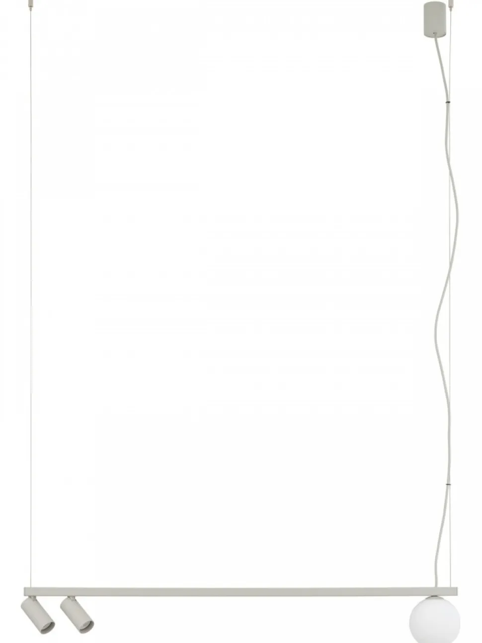 Lampa wisząca FOURTY szara 2xGU10 1xG9