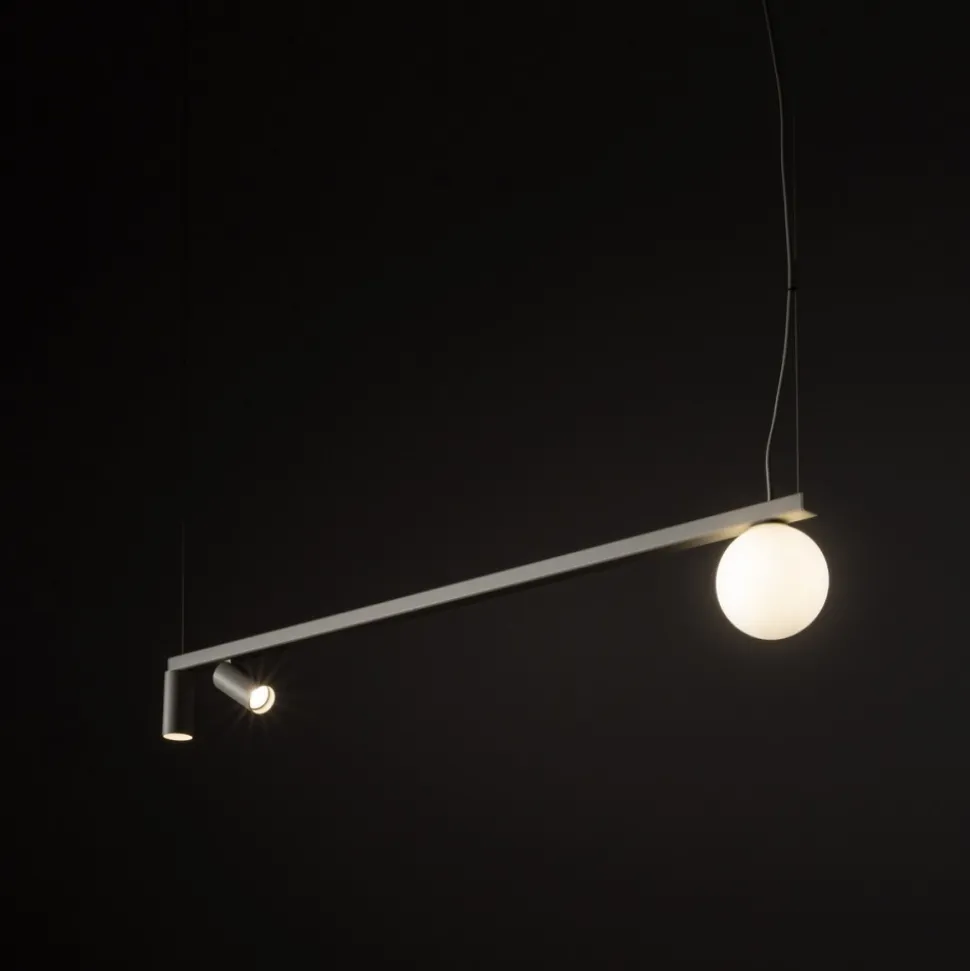 Lampa wisząca FOURTY szara 2xGU10 1xG9