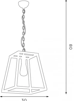 Lampa Wisząca FRAME Czarny Złoty 1xE27 30cm