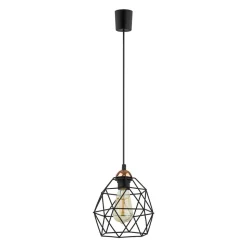 Lampa Wisząca GALAXY Czarny Metalowy Klosz 1xE27 20cm