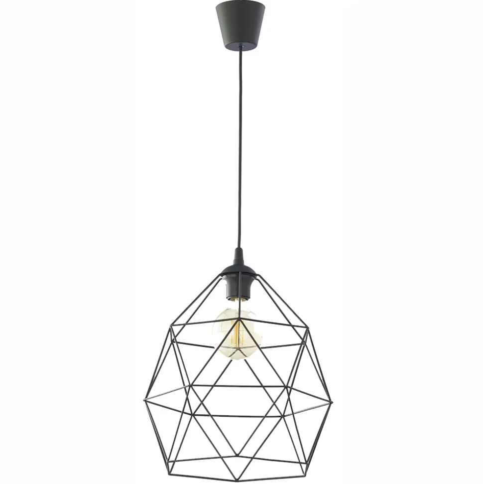 Lampa Wisząca GALAXY Czarny Metalowy Klosz 1xE27 33cm
