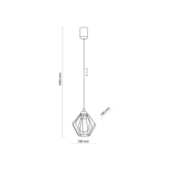 Lampa Wisząca GALAXY Czarny Metalowy Klosz 1xE27 18,5cm