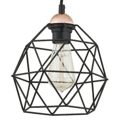 Lampa Wisząca GALAXY Czarny Pająk Metalowe Klosze 4xE27