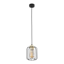 Lampa Wisząca GALAXY NEW Czarny Złoty Metalowy Klosz 1xE27