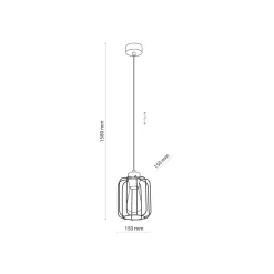 Lampa Wisząca GALAXY NEW Czarny Złoty Metalowy Klosz 1xE27