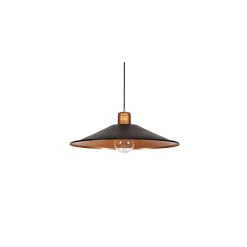 Lampa Wisząca GARRET Miedziany Czarny Metalowy Klosz 1xE27 50cm
