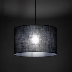 Lampa Wisząca GLORII Czarny Abażur 1xE27 50cm