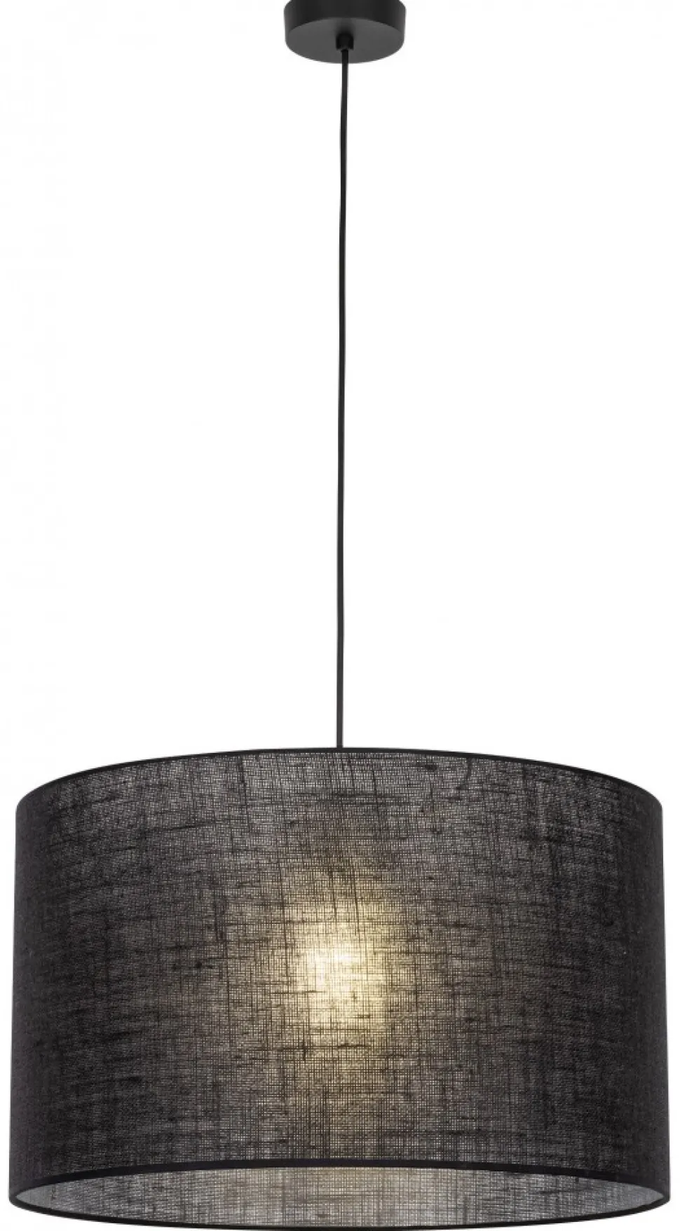 Lampa Wisząca GLORII Czarny Abażur 1xE27 50cm