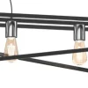 Lampa Wisząca GOTE Czarny Srebrny 4xE27