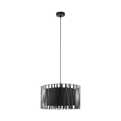 Lampa Wisząca HARMONY Czarny Abażur 1xE27 40cm