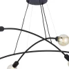 Lampa Wisząca HELIX Czarny Loft 6xE27
