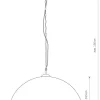Lampa Wisząca HEMISPHERE Brązowy 1xE27 50cm