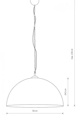 Lampa Wisząca HEMISPHERE Brązowy 1xE27 50cm