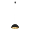 Lampa Wisząca HEMISPHERE S Czarny Złoty Metalowy Klosz 1xGX53 33cm