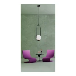 Lampa Wisząca IGON Czarny Biały Szklany Klosz 1xE14 16 cm