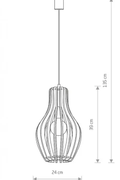 Lampa Wisząca IKA Brązowy 1xE27 24 cm