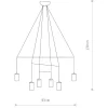 Lampa Wisząca IMBRIA Czarny 6xGU10