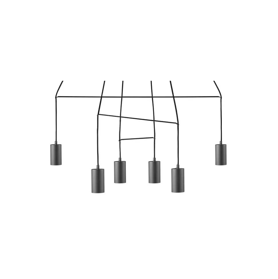 Lampa Wisząca IMBRIA Czarny 6xGU10