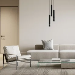 Lampa Wisząca JOKER Czarny Srebrny Koło 3xGU10