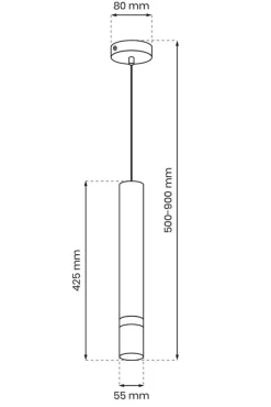 Lampa wisząca JOKER Czarny 1xGU10
