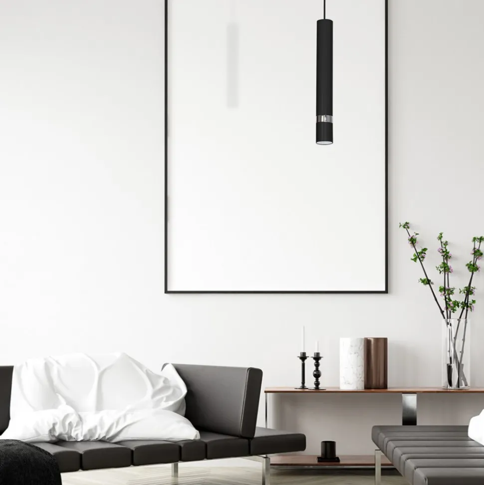 Lampa wisząca JOKER Czarny Srebrny 1xGU10