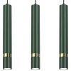 Lampa Wisząca JOKER Zielony Złoty 3xGU10