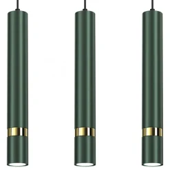 Lampa Wisząca JOKER Zielony Złoty 3xGU10