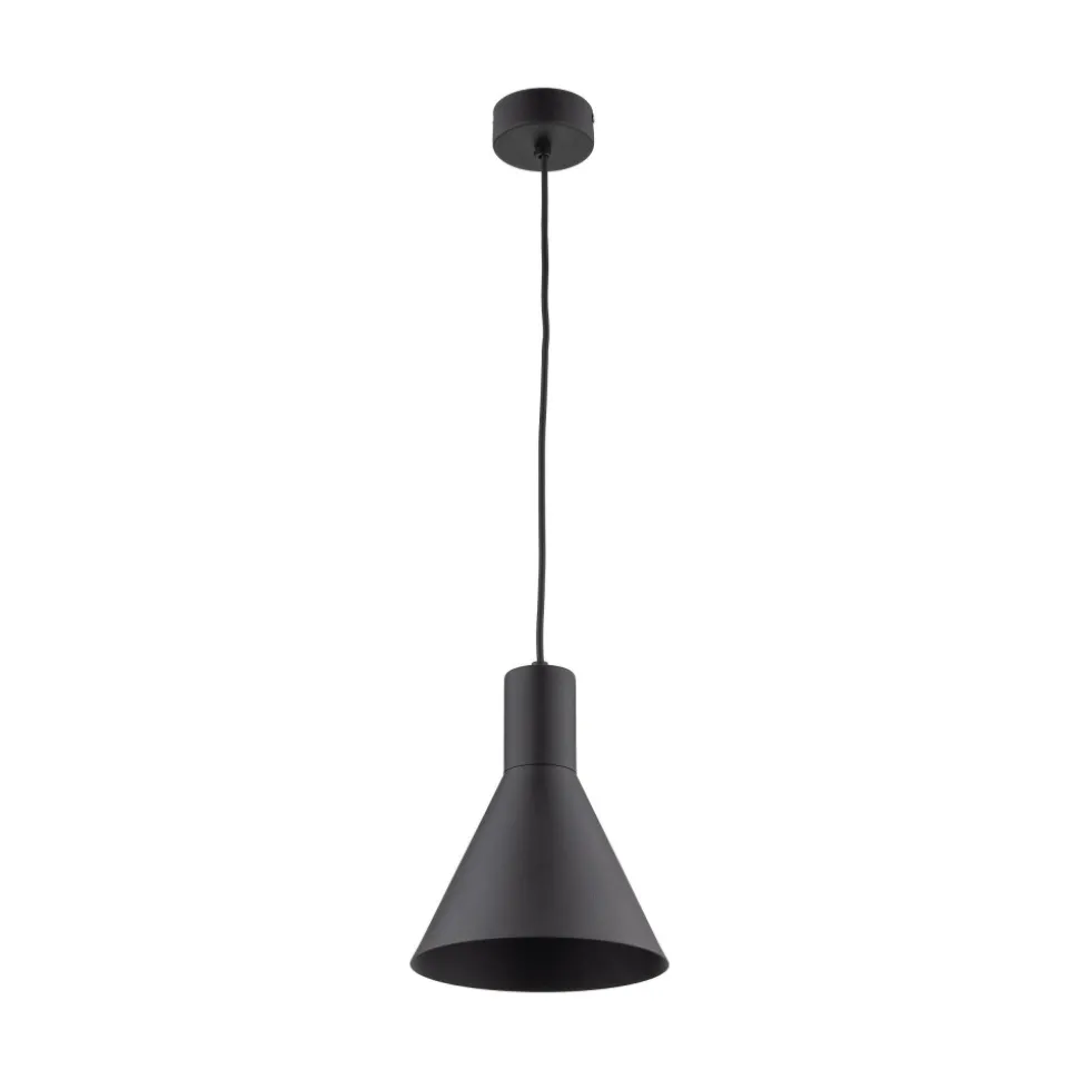 Lampa Wisząca JUMP Czarny Metalowy Klosz 1xE27