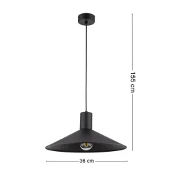 Lampa Wisząca JUMP Czarny Klosz 1xE27