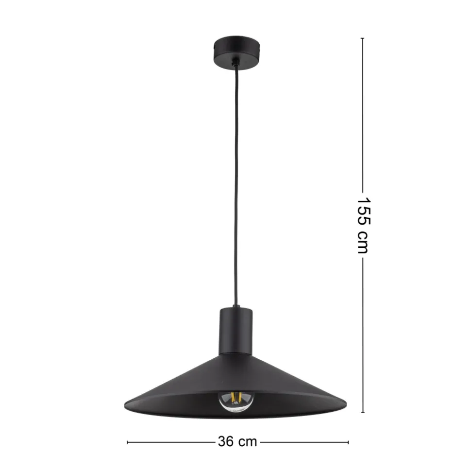 Lampa Wisząca JUMP Czarny Klosz 1xE27