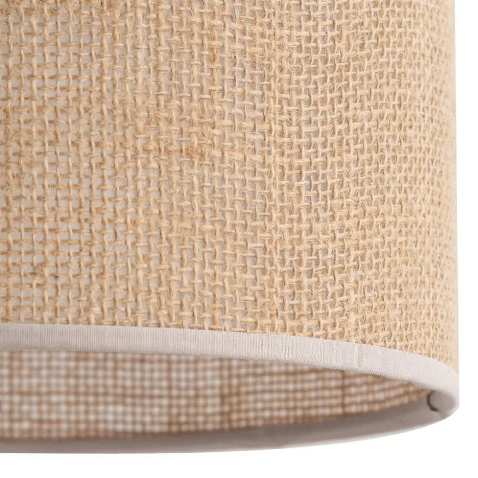 Lampa Wisząca JUTA Czarny Brązowy Boho Abażur 1xE27 30cm