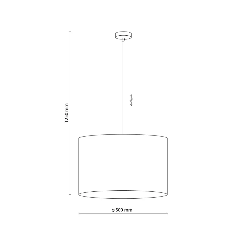 Lampa Wisząca JUTA Czarny Brązowy Boho Abażur 3xE27 50cm
