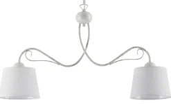 Lampa Wisząca KAMELIA Biały Abażury 2xE27