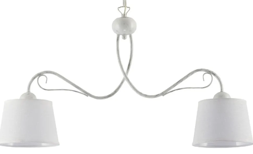 Lampa Wisząca KAMELIA Biały Abażury 2xE27