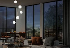 Lampa wisząca KARO klosze kule 8xG9