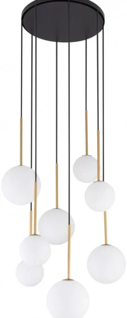 Lampa wisząca KARO klosze kule 8xG9