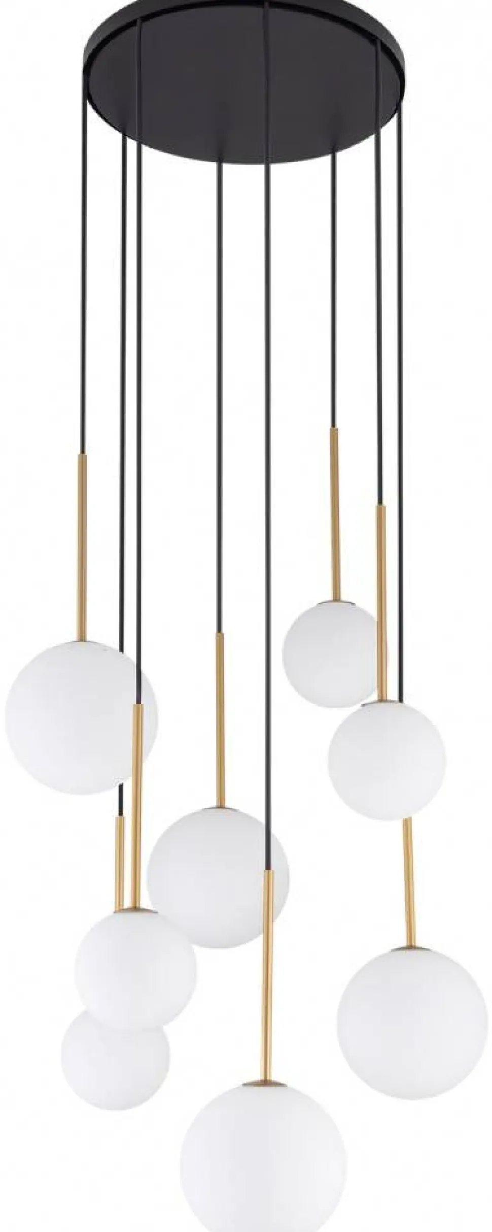 Lampa wisząca KARO klosze kule 8xG9
