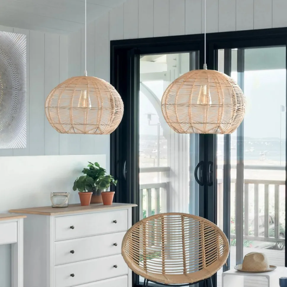 Lampa wisząca Kita rattanowa 38 cm