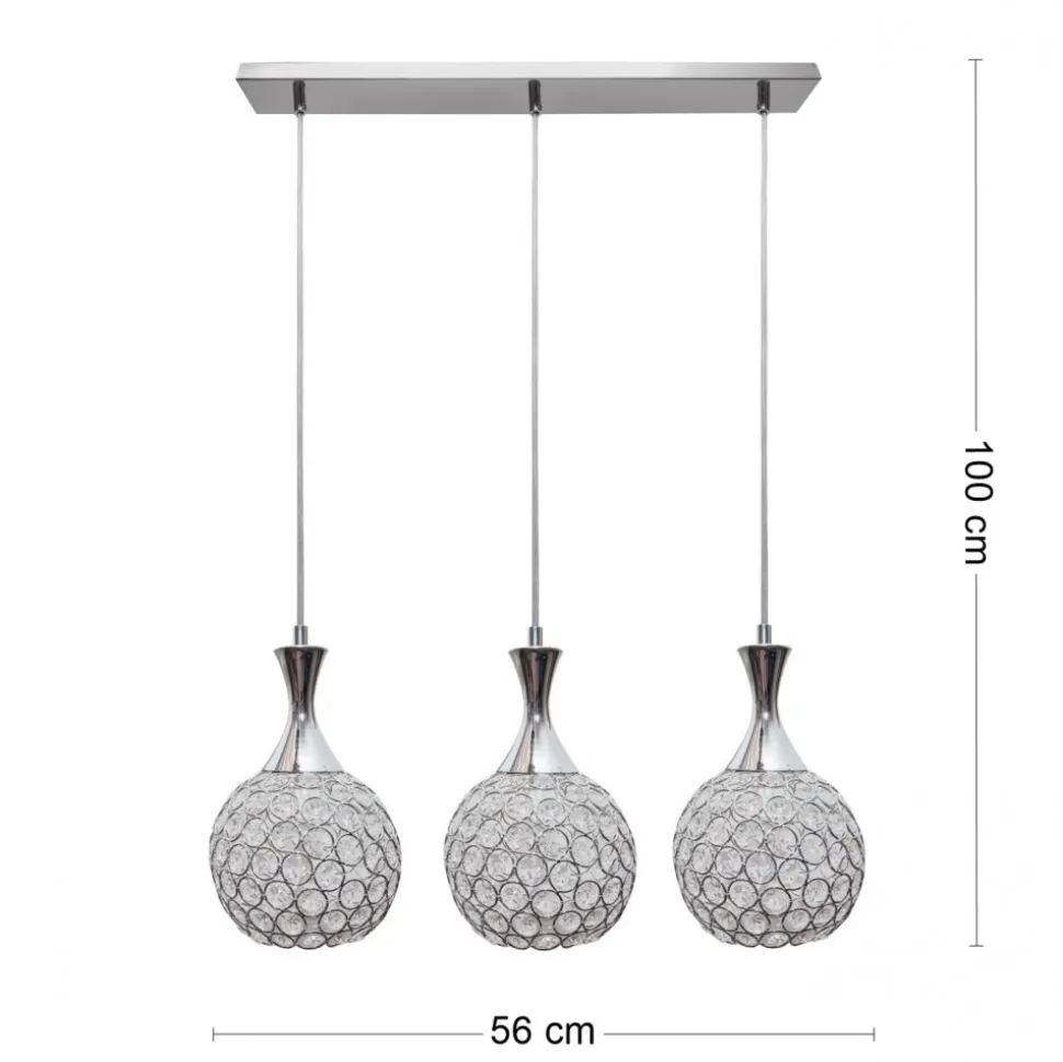 Lampa wisząca kryształowa Crystal VII 3xE27
