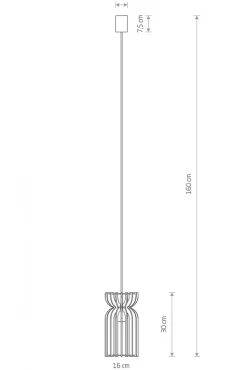 Lampa Wisząca KYMI Brązowy Drewniany Klosz 1xE27 16cm