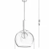 Lampa Wisząca LAF Biały Transparentny Szklany Klosz 1xE27 30 cm