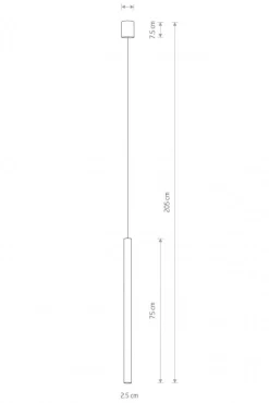 Lampa wisząca LASER 75cm biały 1xG9