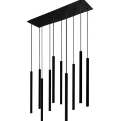 Lampa wisząca LASER czarna 10xG9