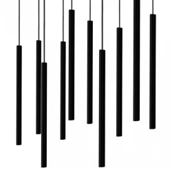 Lampa wisząca LASER czarna 10xG9